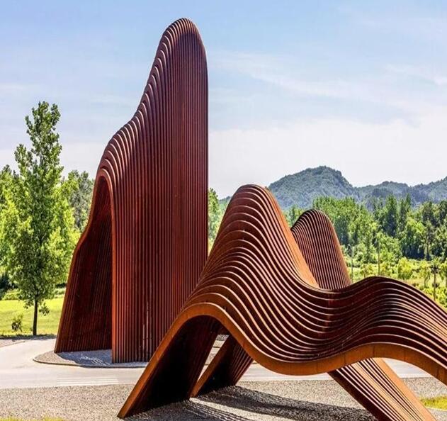 鱼峰锈钢板造型